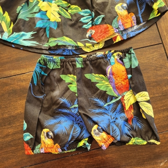 RJC Paradise Parrots Infant Toddler Bungee Dress With Bloomers In Black - Picture 4 of 8